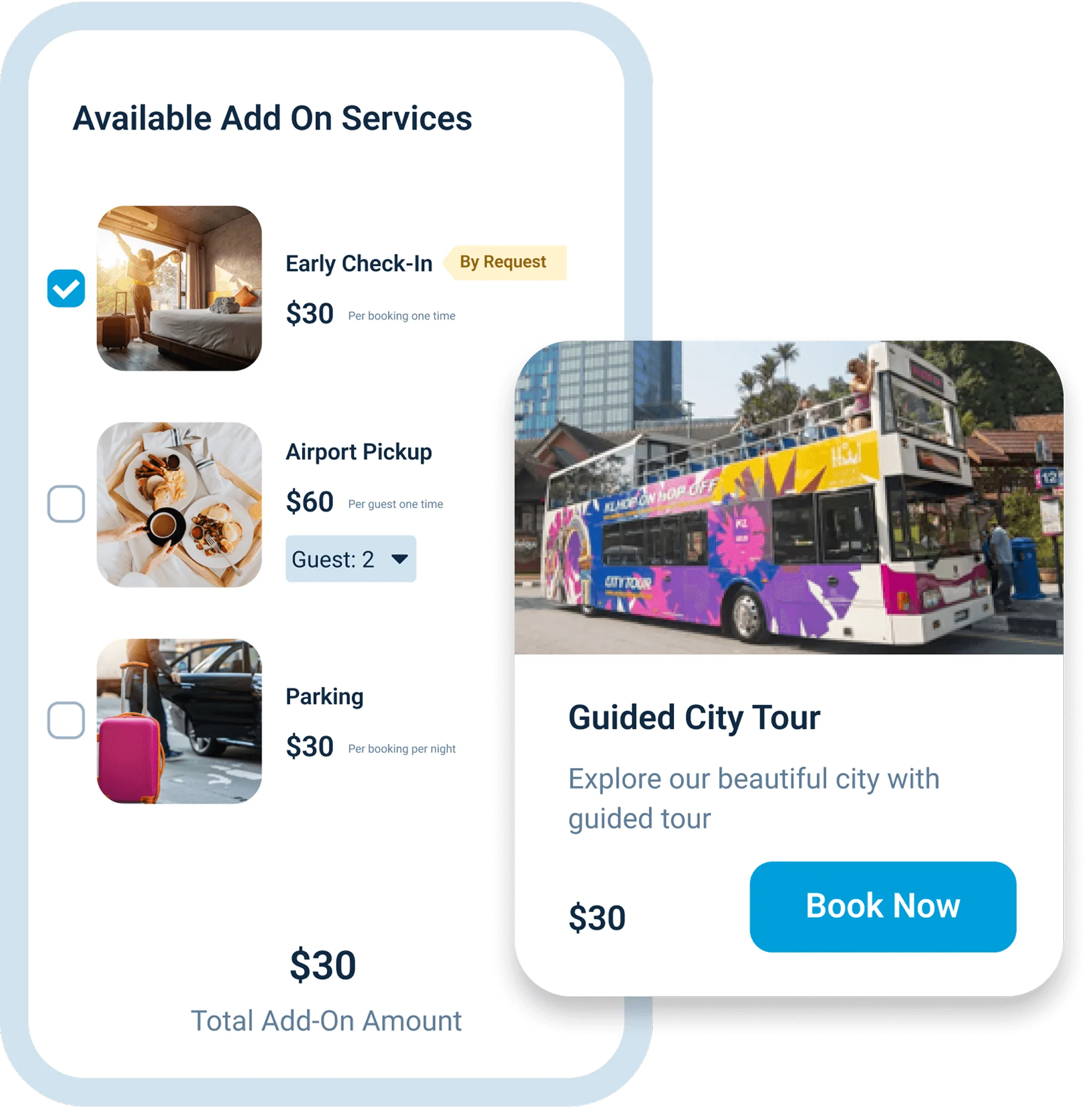 Upsell during check-in